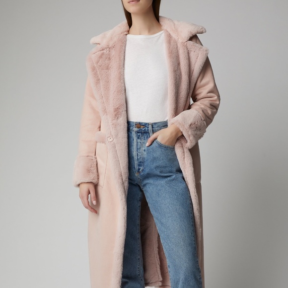APPARIS Jackets & Blazers - Apparis Pink Faux Shearling Coat